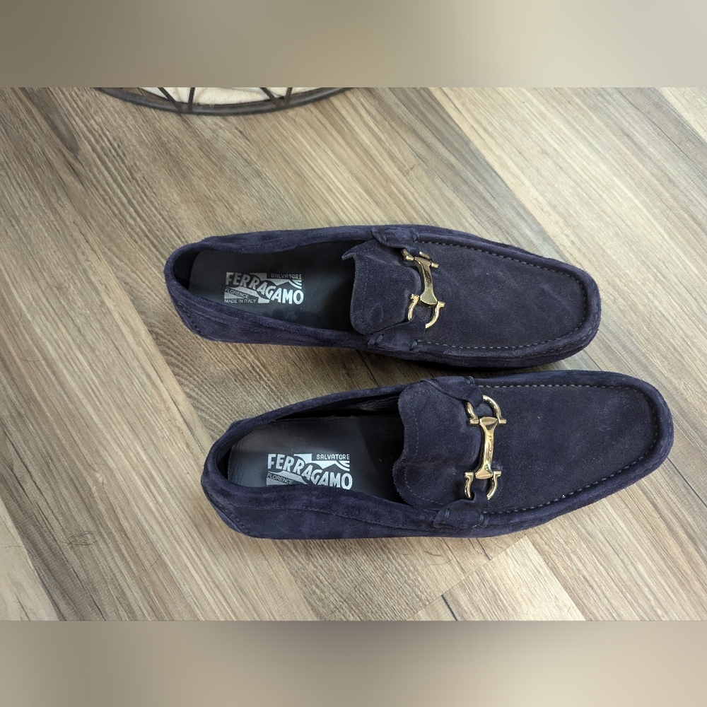 Men's Salvatore Ferragamo loafers navy blue